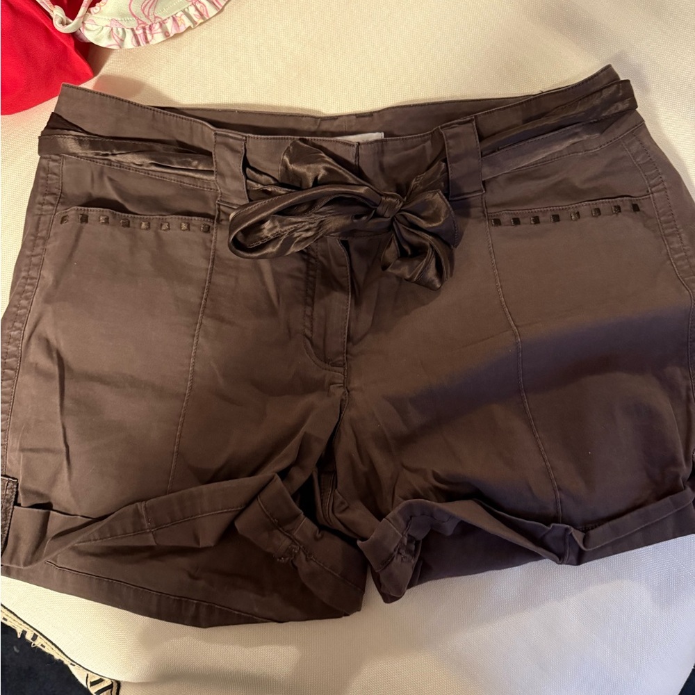 Brown White House Black Market Shorts